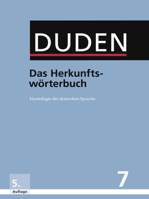 cover image of Das Herkunftswörterbuch